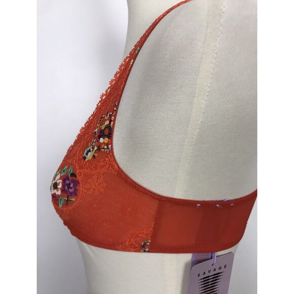 Savage x Fenty Lingerie Bra Bralette Lace Spiced Dainty Doll - Picture 6 of 8